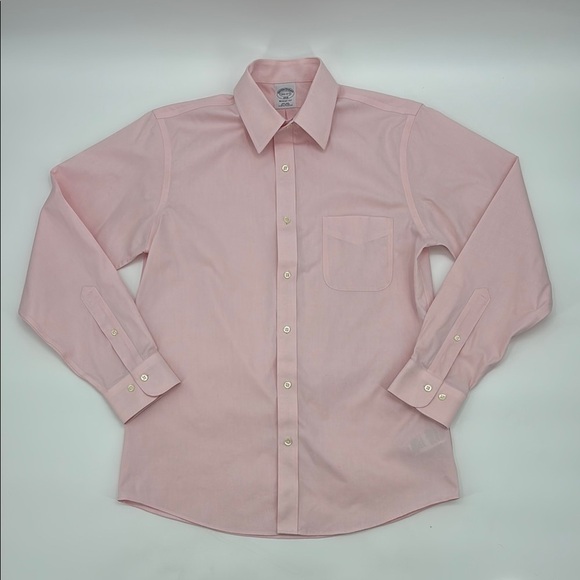 Brooks Brothers Men's 1818 Regent fit Pink Dress Shirt size 14 1/2-2/3 - small - Picture 1 of 6
